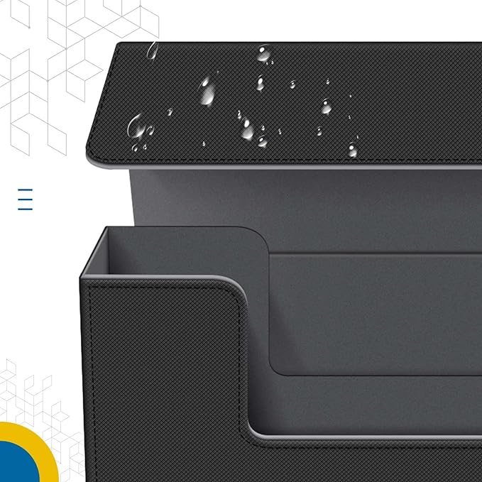 Homthy Card Deck Case for Trading Cards, Leather Magnetic Closure Commander Card Storage Box Holding 600+ Sleeved Cards Fit for YuGiOh, MTG and Sport Cards (1000 Card Deck Case)