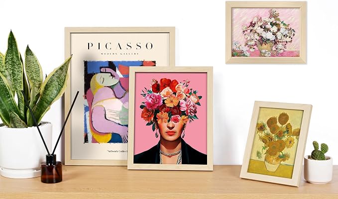 16 PCS Framed Eclectic Wall Art Decor, Modern Maximalist Home Gallery Wall Frame Set Prints for Bedroom Bathroom, Posters for Living Room Aesthetic, Colorful Dorm Artwork Collage Kit Pictures