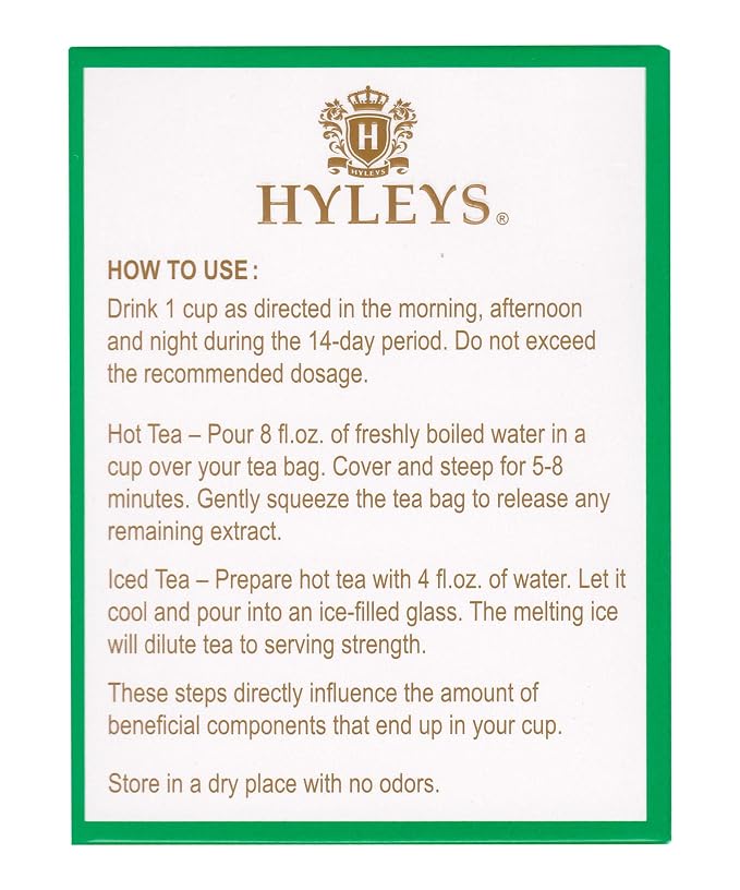 Hyleys Detox Tea 14 Day Cleanse Kit – 42 Tea Bags – Herbal Supplement with Garcinia Cambogia, Green Tea, Mint, Chamomile – Supports Detox, Weight Loss, and Sleep (12 Pack - 504 Tea Bags Total)