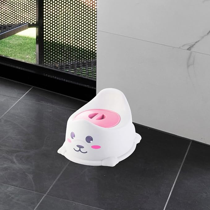 Portable Baby Potty Chair with Animal Design for Indoor and Travel Use, Gray