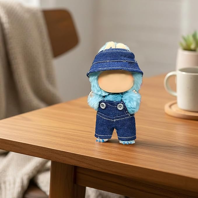 Clothes Fit for 17CM Doll, Fashion Doll Clothes Outfit Set Cute Theme Designer Toys Dress Accessories for Collector Fans Display (VV Dark Blue Denim)