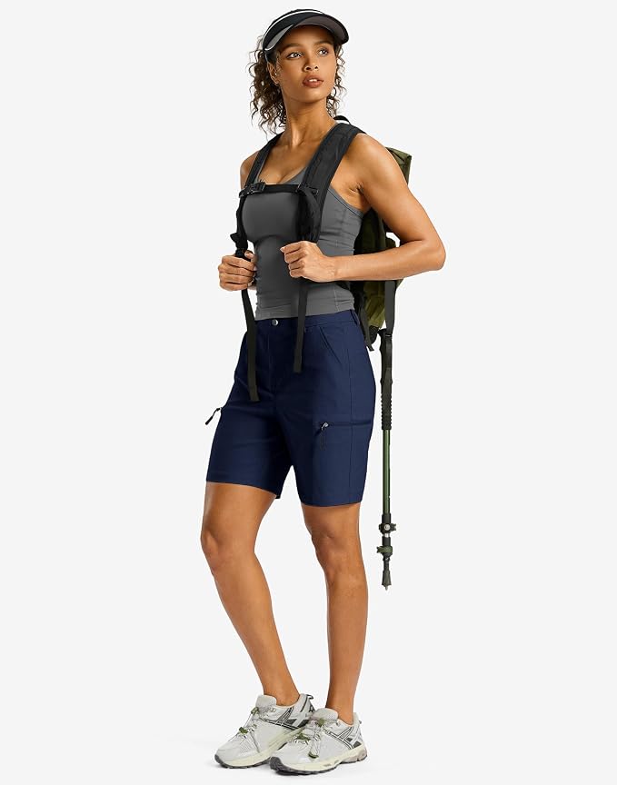 G Gradual Women's 7"/9" Hiking Cargo Shorts Quick Dry Lightweight Golf Outdoor Work Summer Travel Shorts with Pockets