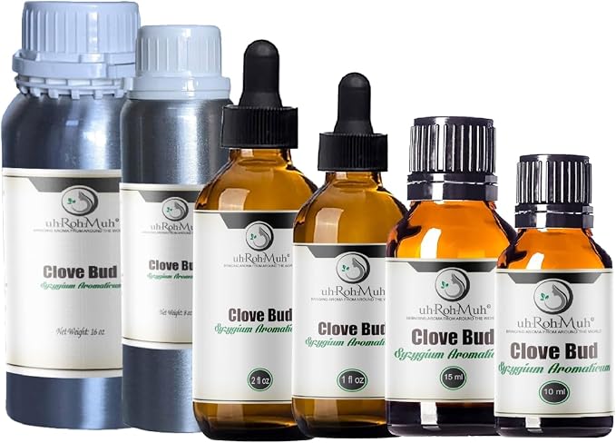 Clove Bud Essential Oil - Steam Distilled 100% Pure Eugenia Caryophyllus Clove Oil for Diffuser, Aromatherapy, Massage, DIY Skincare Hair Care, Warm Spicy Fragrance Natural - Indonesia - 10 ml