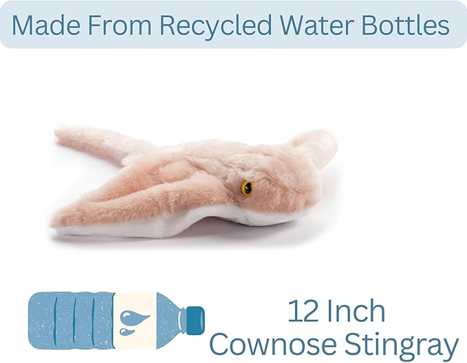 The Petting Zoo Cownose Ray Stuffed Animal Plushie, Gifts for Kids, Wild Onez Babiez Sealife Animals, Stingray Plush Toy, 12 inches