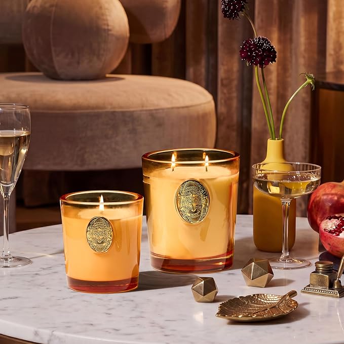 M&SENSE Natural Soy Candle | Basil Ginger & Orange | 9.2 oz, 50H Burn Time | Luxury Scented Candle for Relaxation, Gifting, Home Décor | Ideal for Bedroom, Office, Party Ambiance