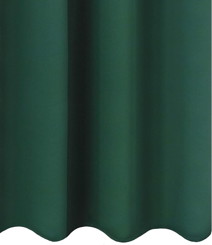 LEMOMO Dark Green Thermal Blackout Curtains/52 x 72 Inch/Set of 2 Panels Room Darkening Curtains for Bedroom