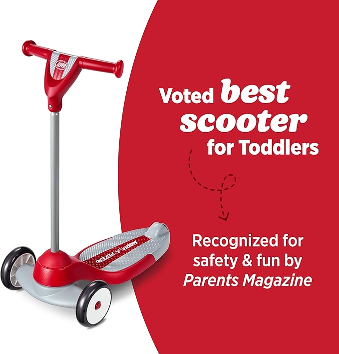 Radio Flyer, My First Scooter for ages 2-5, Toddler Scooters with three wheels and wide deck for stability (Amazon Exclusive)