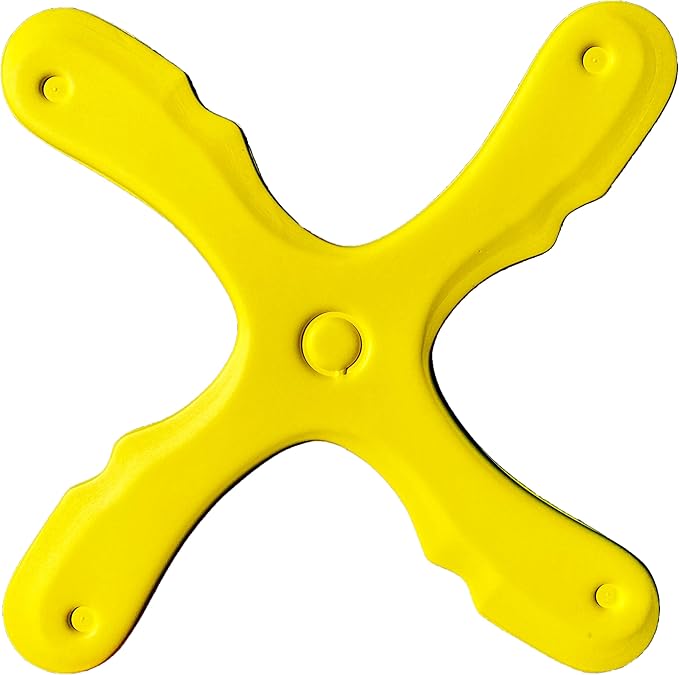 Kid-Friendly Boomerangs for Indoor or Outdoor Play, Colorful Designs, 25-30 Yard Flight Radius (Sedona - Yellow Boomerang - RH)