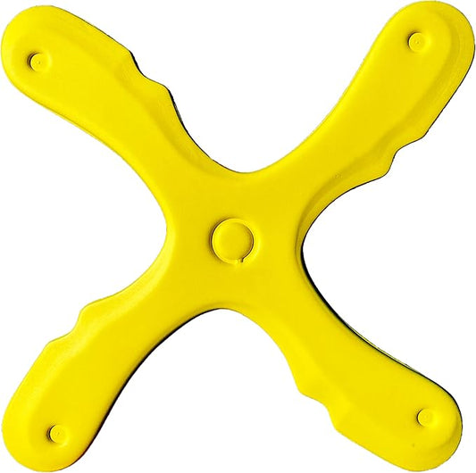 Kid-Friendly Boomerangs for Indoor or Outdoor Play, Colorful Designs, 25-30 Yard Flight Radius (Sedona - Yellow Boomerang - RH)