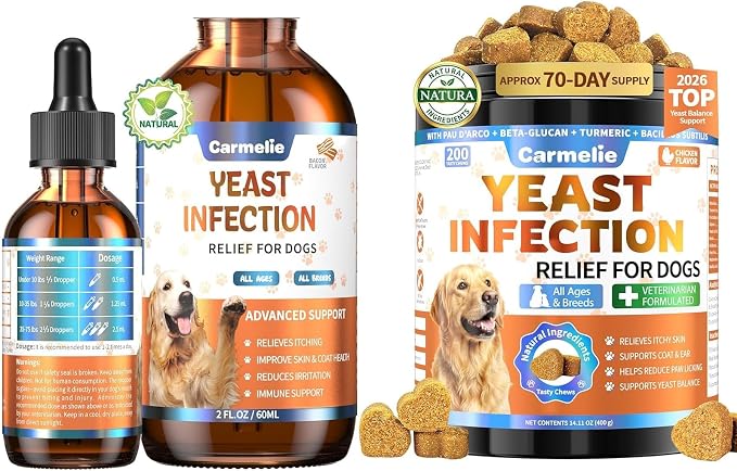 Yeast Infection Treatment for Dogs, Support Healthy Itch Relief, Ear Paw Discomfort Care Itch Relief for Dog
