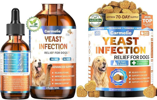 Yeast Infection Treatment for Dogs, Support Healthy Itch Relief, Ear Paw Discomfort Care Itch Relief for Dog