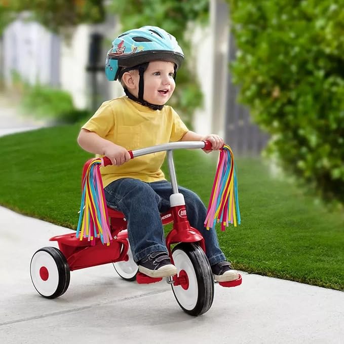 PLATT Kid's Bicycle Handlebar Streamers Colorful Ribbons Tassel for Girls Boys Bicycle Handlebar Scooter Handgrip (Yellow 1Pair)