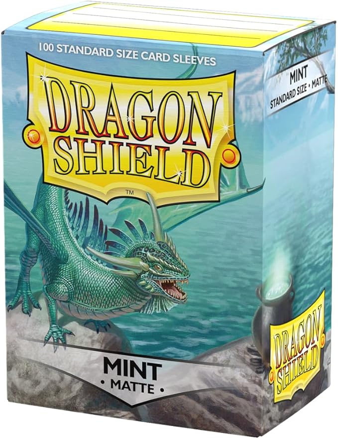 Dragon Shield | Standard Size Card Matte Sleeves | 100 CT - Smooth & Tough Premium TCG Sleeves | Compatible with Pokemon, Flesh & Blood, One Piece & Magic the Gathering | Mint - Matte