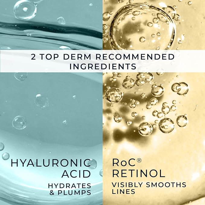 RoC Retinol Correxion Max Hydration Anti-Aging Daily Face Moisturizer with Hyaluronic Acid, Fragrance-Free, Oil Free Skin Care, 1.7 Ounces (Packaging May Vary)