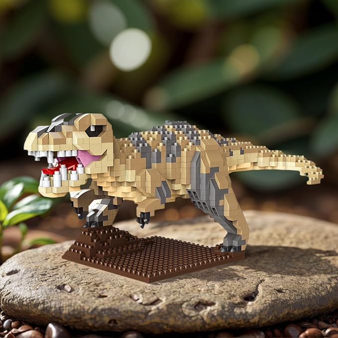Dinosaur Micro Mini Building Block Sets for Adults, No Compatible with Lego, Building Toys for Home & Office Decor, MOC 3D Creative Model Gifts for Christmas