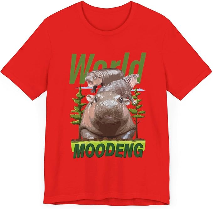 YOUNG GREEN Moo Deng Cute Sweatshirt Moo Deng Bouncy Pig T-Shirt The Cute Baby Hippo Sweatshirt Gift For Womens