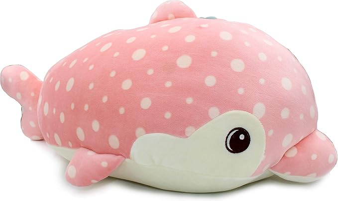 Very Soft Pink Dolphin Big Hugging Pillow Plush Doll Fish Plush Toy Stuffed Animals 23.5"