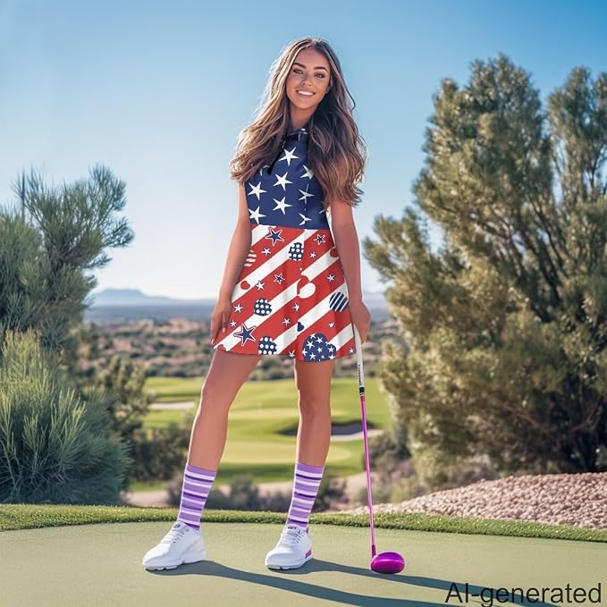 Golf Dress Tennis Dresses for Women with Built in Shorts and Pockets Sleeveless Athletic Dress Workout Dress
