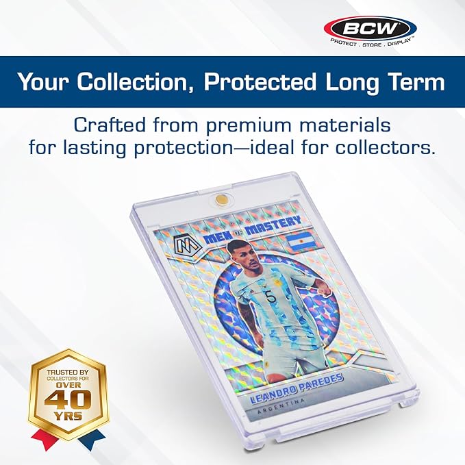 BCW Magnetic Card Holder - 35 PT Thickness - 20 Pack | Protective Display Card Case with Secure Gold Magnet Closure | UV Protection, Quick Access Design for Sports, Gaming, and Collectible Cards