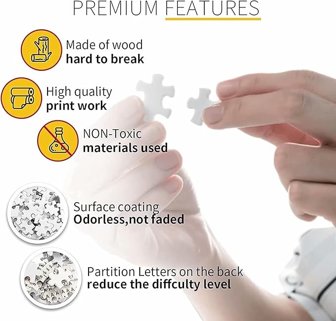 White Butterflies and Shadows of Light - 500 Piece Adult Jigsaw Puzzle Animal Puzzle Gift for Men, Women and Seniors