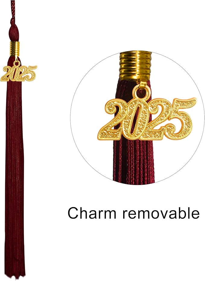 GraduationMall Matte Graduation Gown Cap Tassel Set 2025 for High School and Bachelor