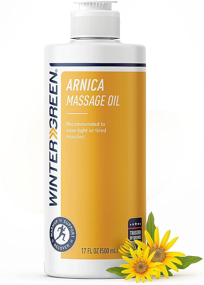 Wintergreen Arnica Massage Oil, 16.9 oz – Body Oil for Relaxation of Tight or Tired Muscles, Premium Blend for Relief, Arnica Gel Pain Relief for Athletes, Sports Therapy, Post-Workout Recovery
