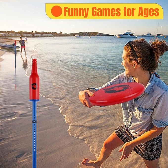 Juegoal Outdoor Flying Disc Game Set, Yard Games Set, Outside Fun Disc Toss Game for Beach Lawn Backyard Park Camping