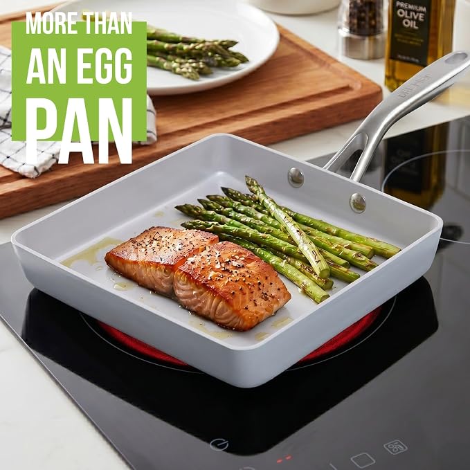 TECHEF - CeraTerra Ceramic Nonstick Tamagoyaki Japanese Omelette Pan/Egg Pan Skillet, (PTFE, PFAS, and PFOA Free), Induction-Ready, Made in Korea