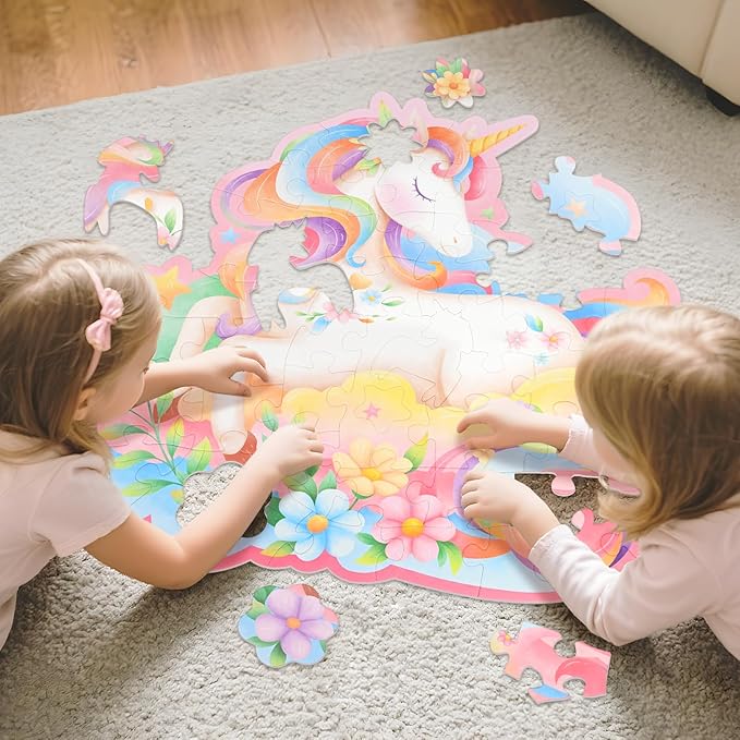 Unicorn Floor Puzzle - 48 Large Pieces, Ideal as Unicorn Party Decorations & Magical Gifts for Girls