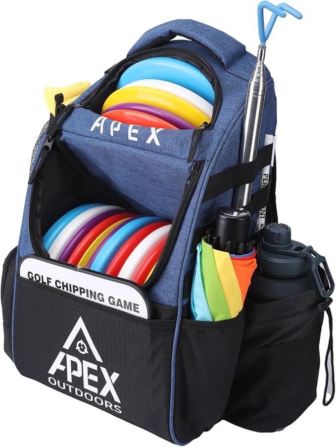 Disc Golf Bag, Large Disc Golf Backpack Holds Over 21 Discs, Durable & Lightweight with Multiple Storage Pockets