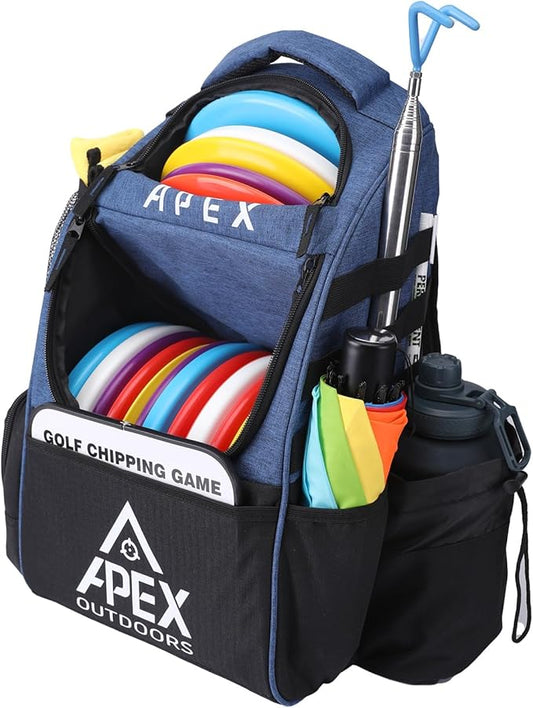 Disc Golf Bag, Large Disc Golf Backpack Holds Over 21 Discs, Durable & Lightweight with Multiple Storage Pockets