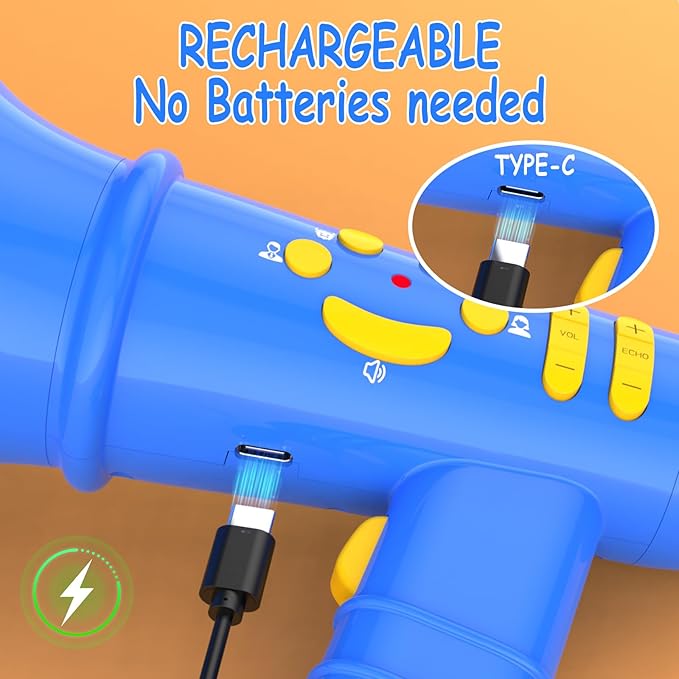 Voice Changer for Kids,Birthday Gift for Boys Girls Ages 3,4,5,6,7,8 - Boy Toys for 3-8+ Year Old - Noise Maker Prank Gift for Christmas,Easter,Halloween,Cool Gadgets for Boys Toddler (Blue)