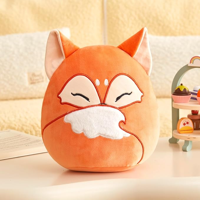Glow Guards 12-Inch Red Fox Plush Pillow Cute Fox Stuffed Animal Soft Plush Toy Stuffed Animals Birthday Gift for Boys Girls Kids