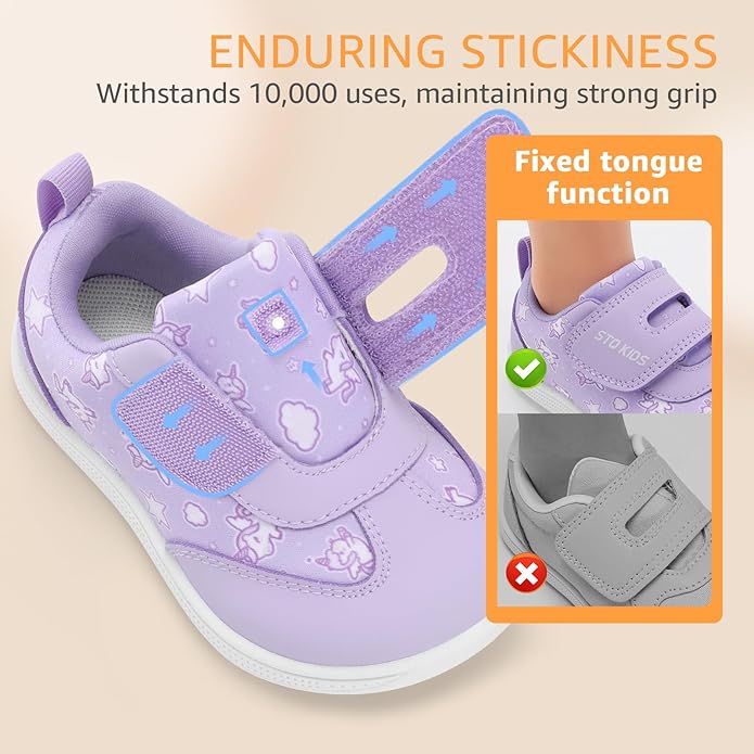 Wide Toe Box Toddler Shoes Zero Drop Boys Girls Barefoot Shoe Non-Slip Little Kids Sneakers for First Walking