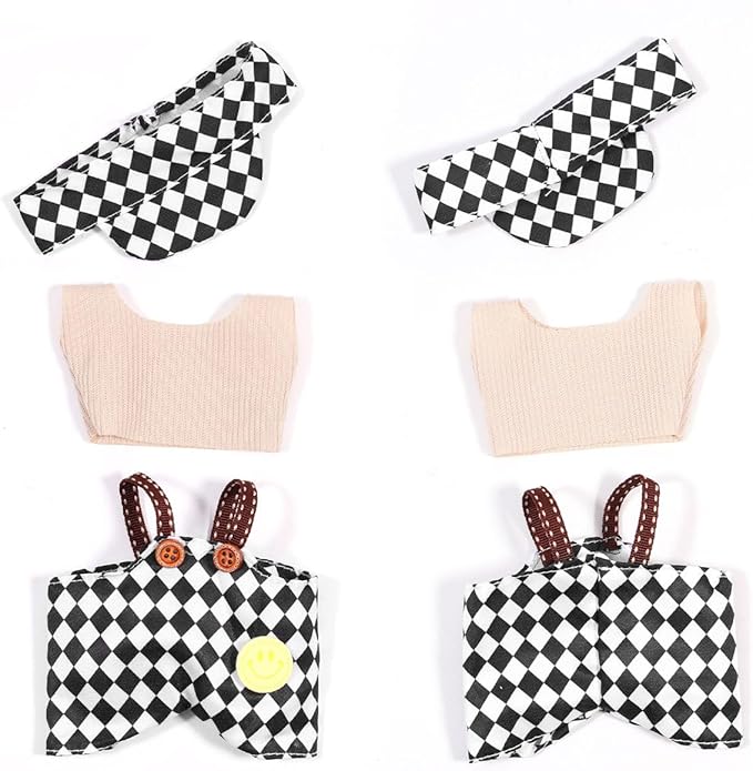 AICase for 17cm Doll Clothes/Outfit,Clothing Set for 17cm Doll,3 Piece Set Hat Clothing,Boys and Girls Stylish Adorable Clothes Accessories _04