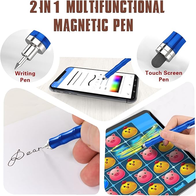 Magnetic Fidget Pen Toys for Teens, Unique Birthday Gifts for Young Men Fun Gifts for Teenage Boys Novelty Christmas Stocking Fillers Gadget for 8 10 11 12 13 14 15 Year Old Boy Engineer Gifts (Blue)