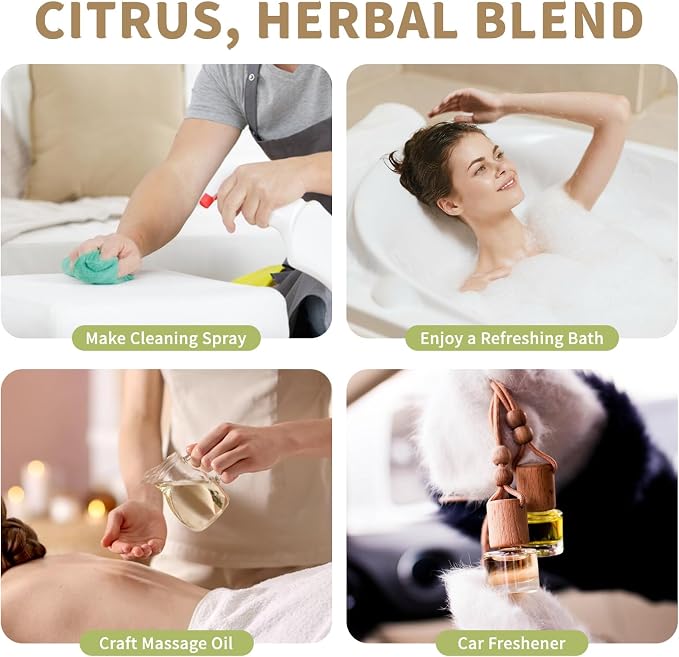 EUQEE Citronella Essential Oil, 118ml Large Gift Box Pure Citronella Oil with Glass Dropper for Candle Making, Diffuser, Humidifier - 4 fl oz.
