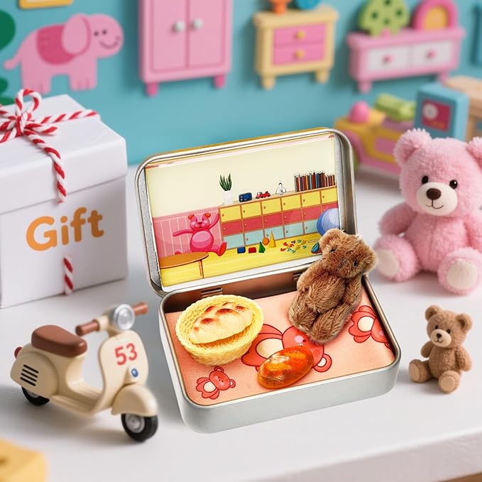 Little Pocket Bear, Back to School Gift for Kids, Travel Buddy, Cute Bear Birthday Gift, Gifts for 4 5 6 7 8 Years Old Boys Girls