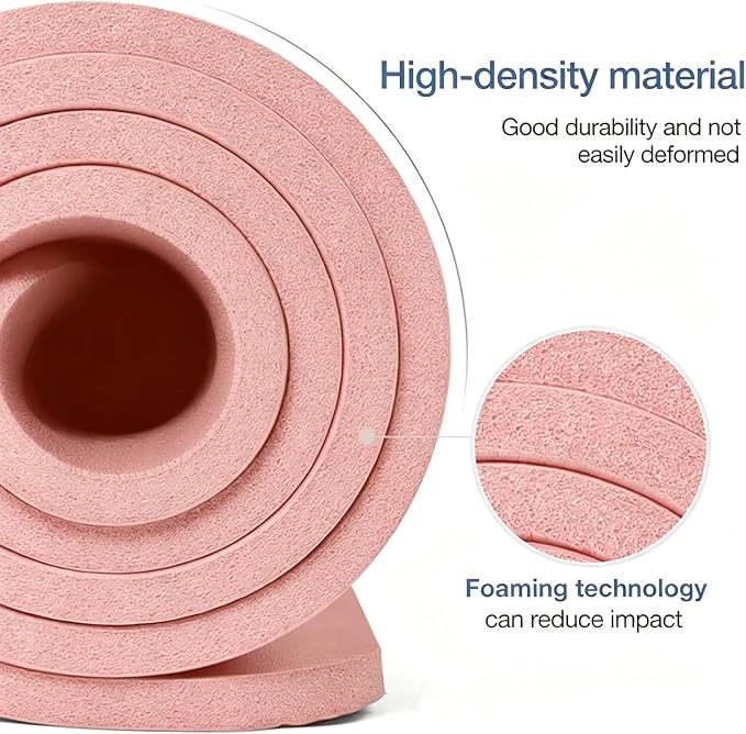 Gruper Yoga Mat Non Slip NBR Extra Thick Yoga Mat, 72"L x 32"/24"W x 0.6"/0.4"TH (185cm x 80cm/61cm x 15mm/10mm), Anti-Tear Exercise Mat with Carrying Strap and Bag, Workout Mats for Yoga, Pilates