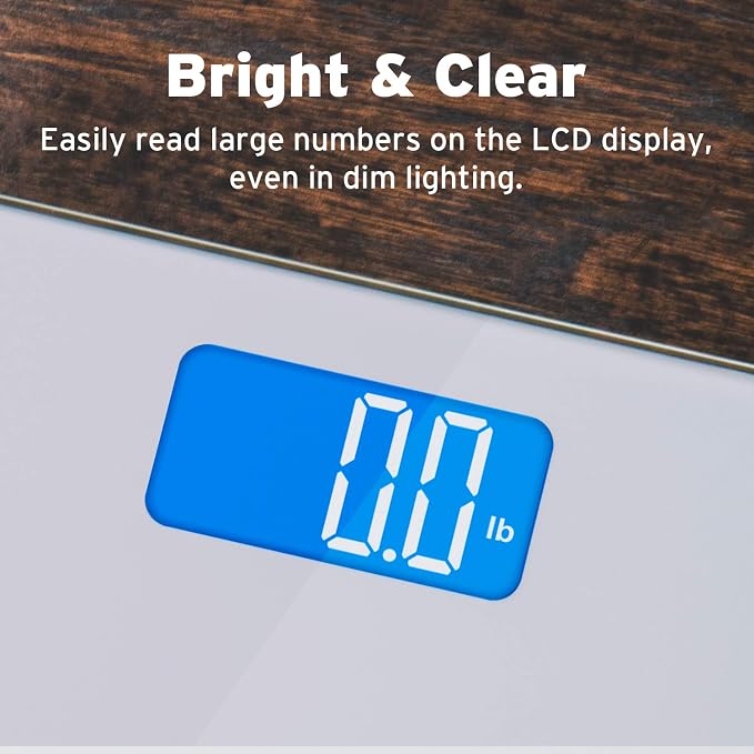 Etekcity Scale for Body Weight, Digital Bathroom Weighing Machine & Luggage Scale, Digital Weight Scales for Travel Accessories Essentials, Portable Handheld Scale with Temperature Sensor