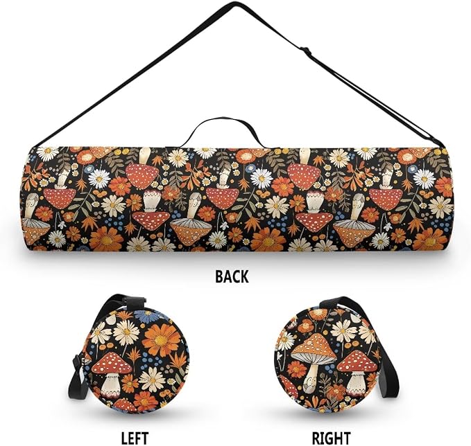 Yoga Mat Bag with Adjustable Shoulder Strap and Handle Zipper, 30in Wide x 6.3in Diameter for Yoga Mat Storage