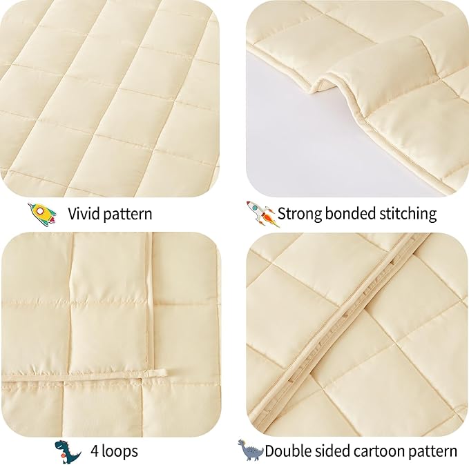 Weighted Blanket - 2 lbs Ivory Heavy Blanket, 20"x30", Small Size Breathable Lap Blanket