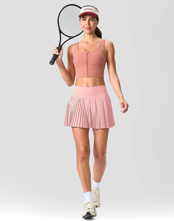 Pleated Tennis Skirt for Women with Pockets Shorts Women's High Waisted Lightweight Athletic Golf Skorts Skirts