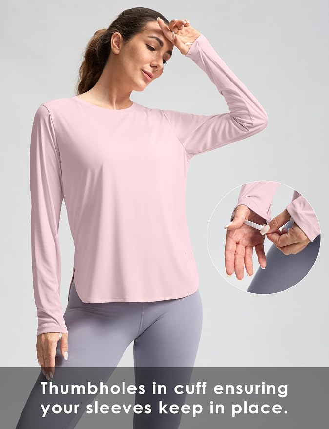 Women's Sun Shirts UPF 50+ Long Sleeve UV Protection Shirt Lightweight Quick Dry Workout Hiking Tops for Women