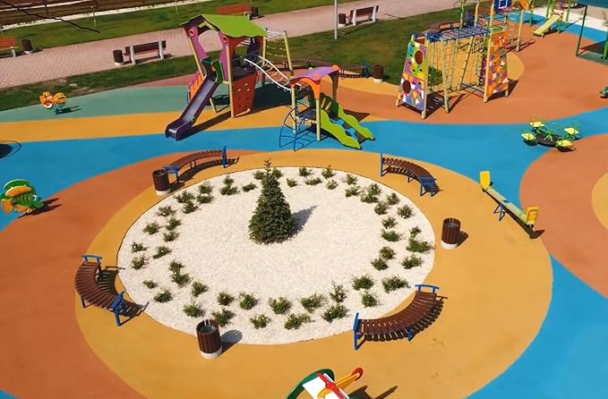 Fast Patch Poured-in-Place Surfacing Repair Kit Fix Rubber Playground (Tan/Black, Small)