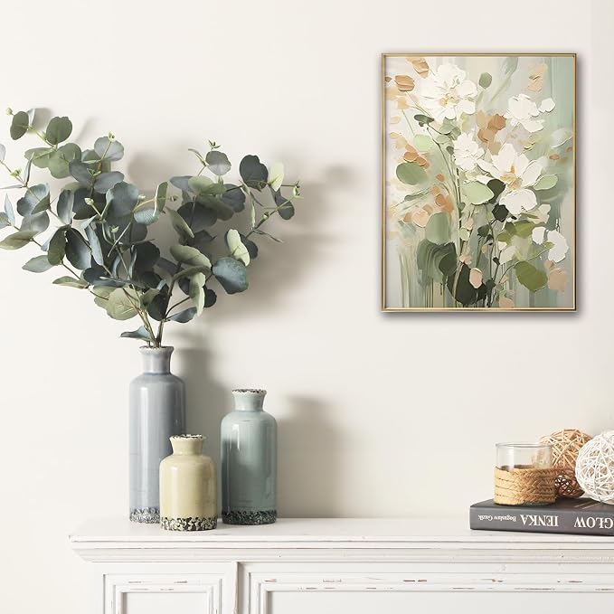 Ceramic Vase Set of 3, Flower Vases Home Decor, Neutral Pottery Rustic Farmhouse Decorative Vases Modern Decor for Table Mantel Entryway Bookshelf Living Room Kitchen Bedroom - Multicolor
