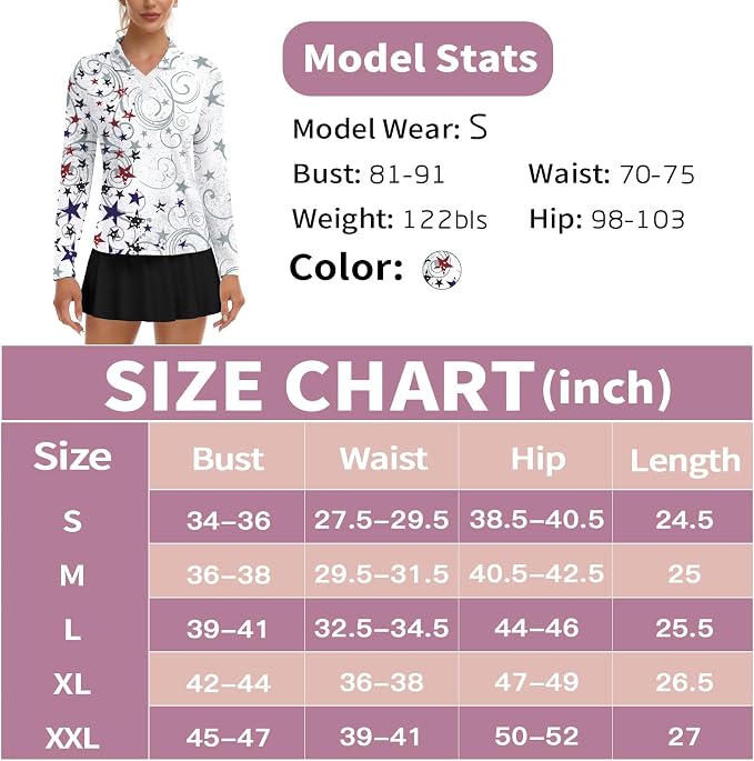 Soneven Womens Golf Shirts Moisture Wicking V Neck Long Sleeve Polo Shirts Collared Tops