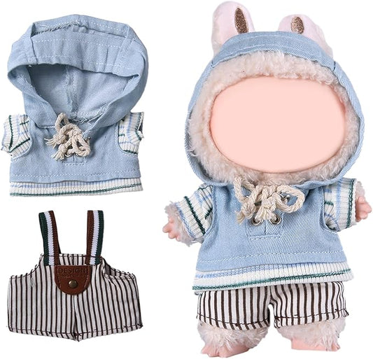 Coolcandy 17cm Doll Clothes, Fashionable Dolls Outfit with Accessories Suit, Stylish Adorable Dolls Clothes Set, Soft Fabric, Detailed Stitching(Doll Not Included)