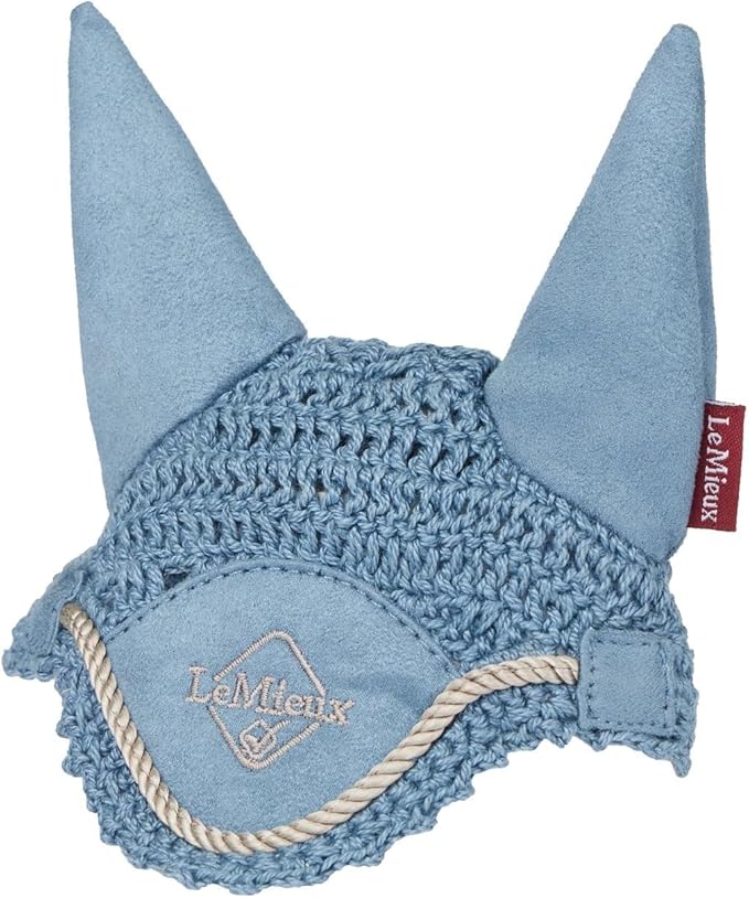 LeMieux Toy Pony Ear Bonnet for Toy Pony - Handmade Crochet - Super Soft - 3 Years + - Gift for Kids - Benetton Blue