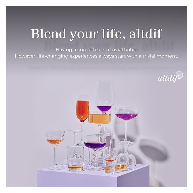 ALTDIF Elderberry Rooibos Go With Me Herbal Tea Bag Set – Tropical Black Tea Blend – Smooth & Fruity Caffeine-Free Flavor – Premium Relaxing Luxury Tea Box - 8 Pyramid Teabags